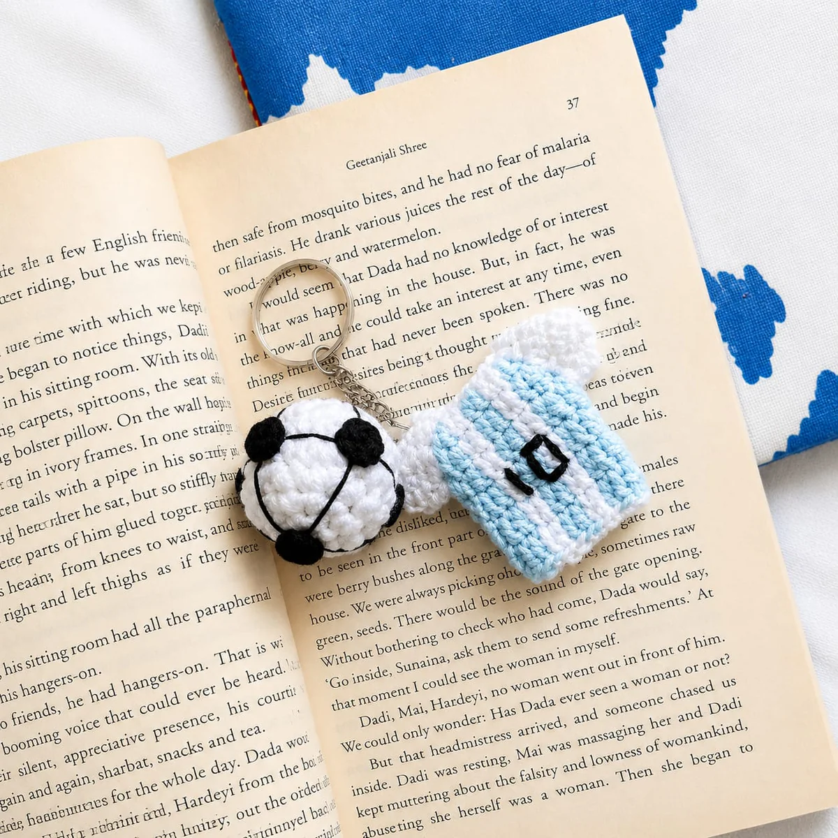 Lionel Messi Jersey Crochet Keychain